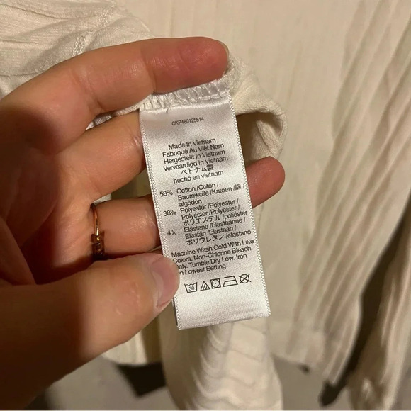 Madewell Cream Ribbed Long Sleeve Turtleneck Sweater Size Small S - Picture 7 of 9